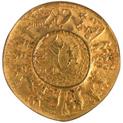 Broche en bronze doré Line Vautrin