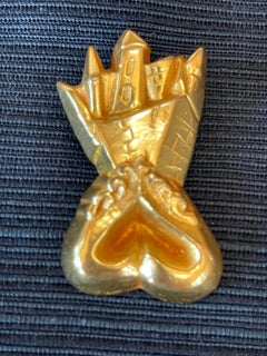 Gilt Bronze Brooch Chateau en Espagne by Line Vautrin