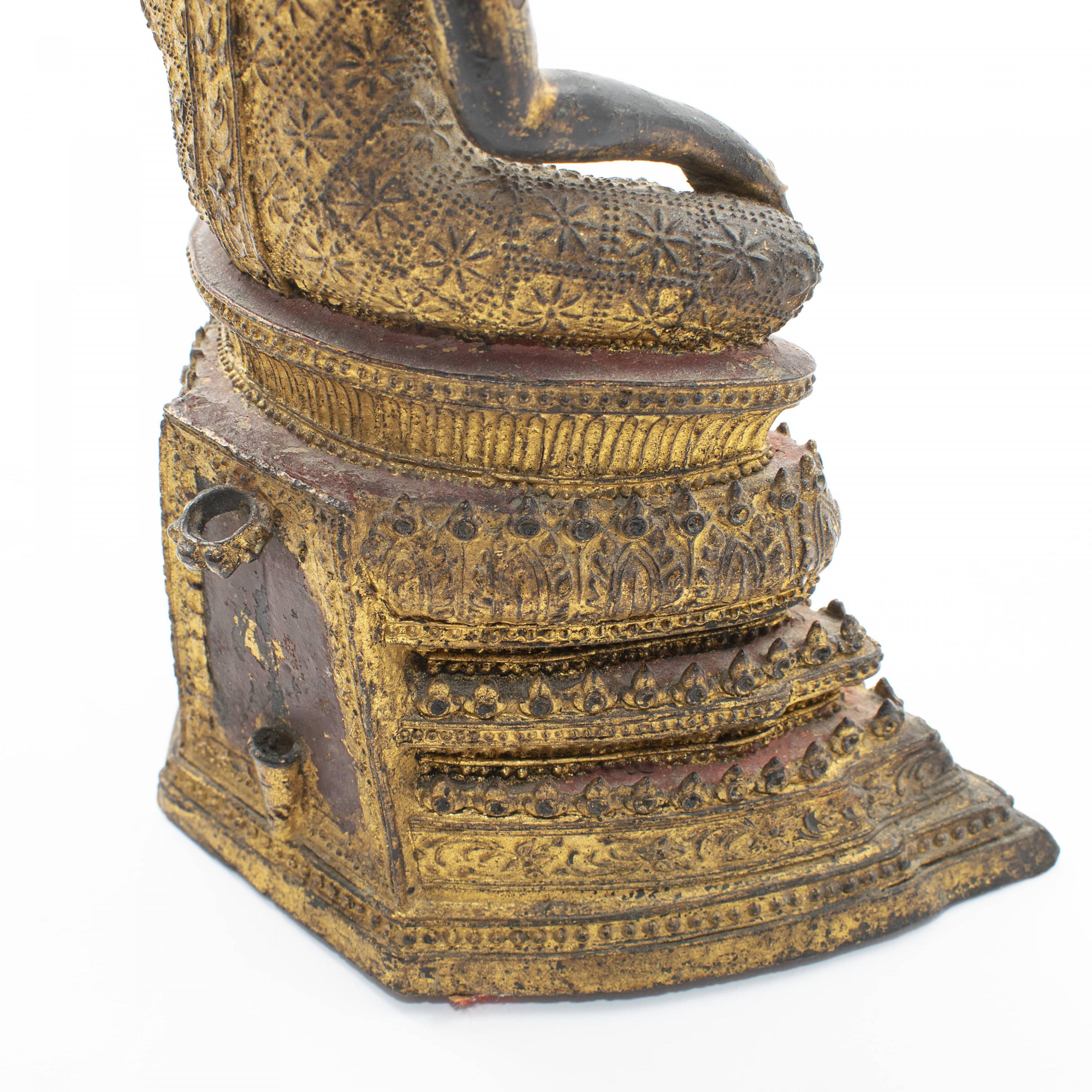 Gilt Bronze Buddha, Siam, c  1800-1850 5