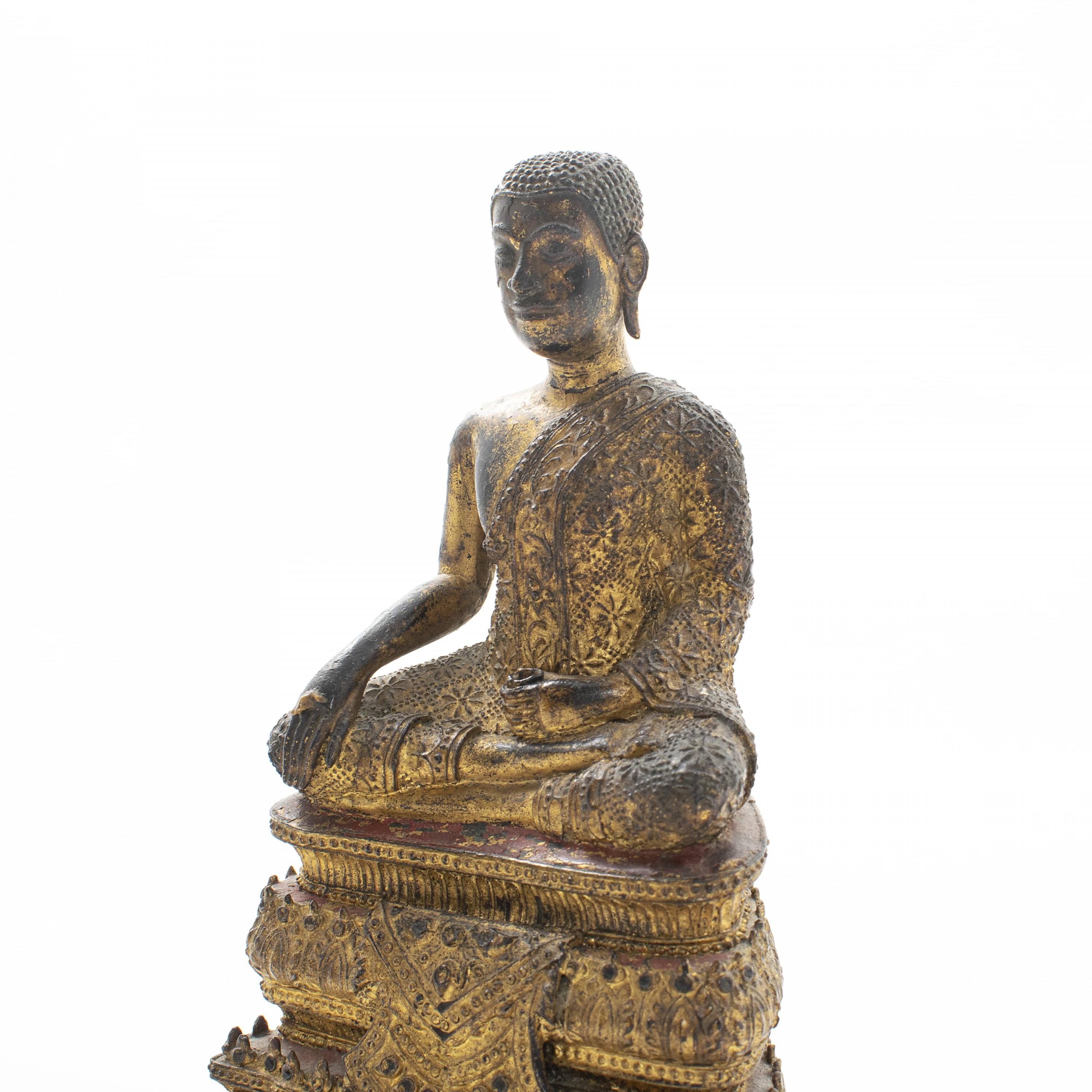 Gilt Bronze Buddha, Siam, c  1800-1850 1