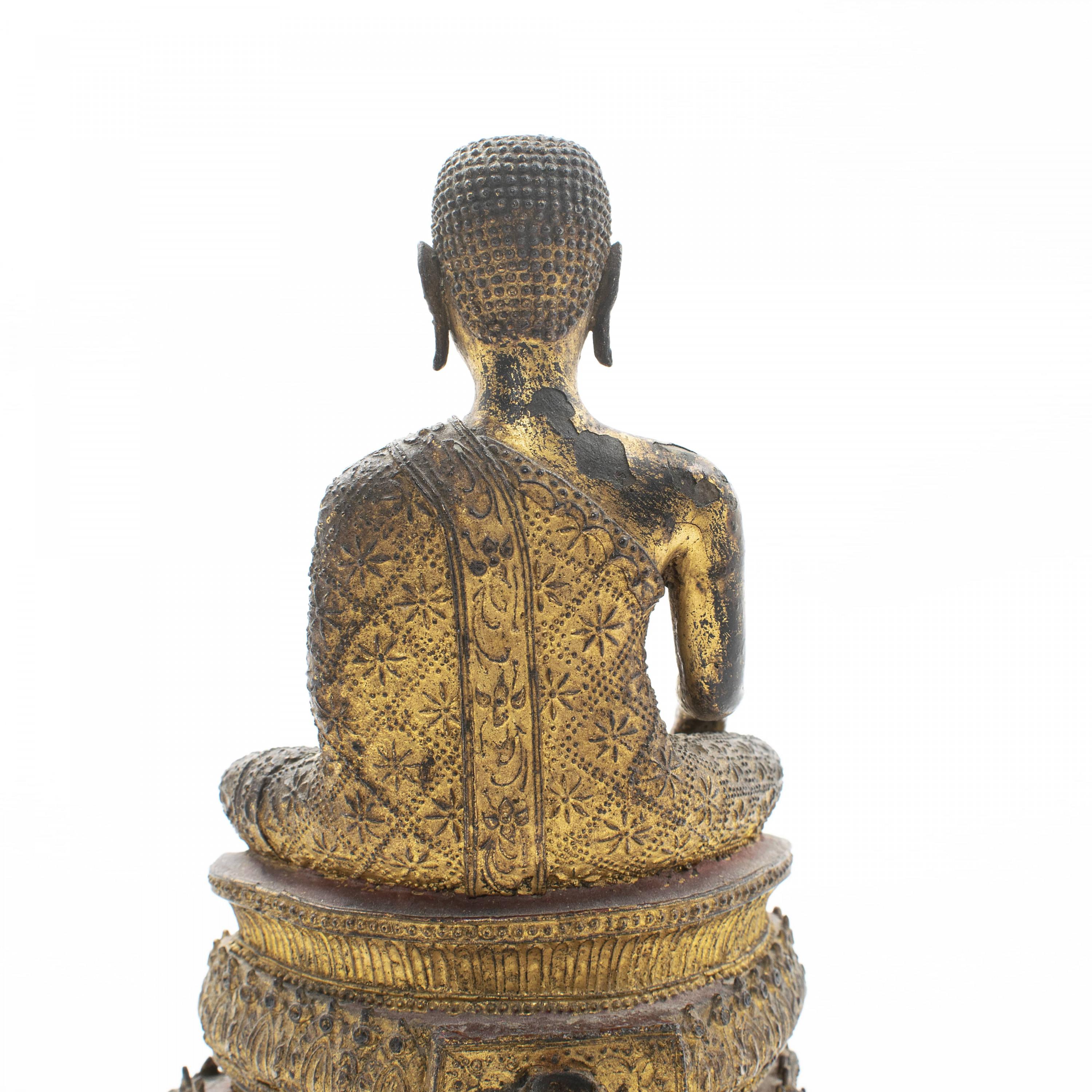 Gilt Bronze Buddha, Siam, c  1800-1850 2