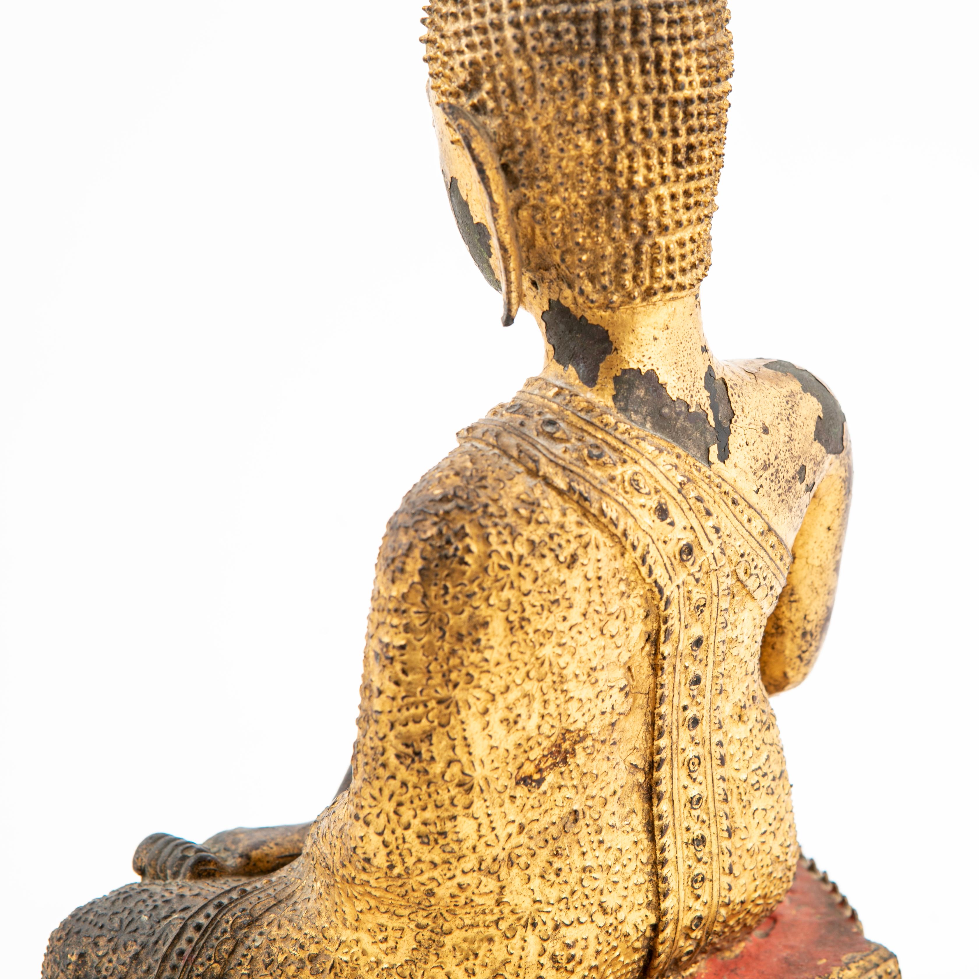 Siam de Bouddha en bronze doré 2