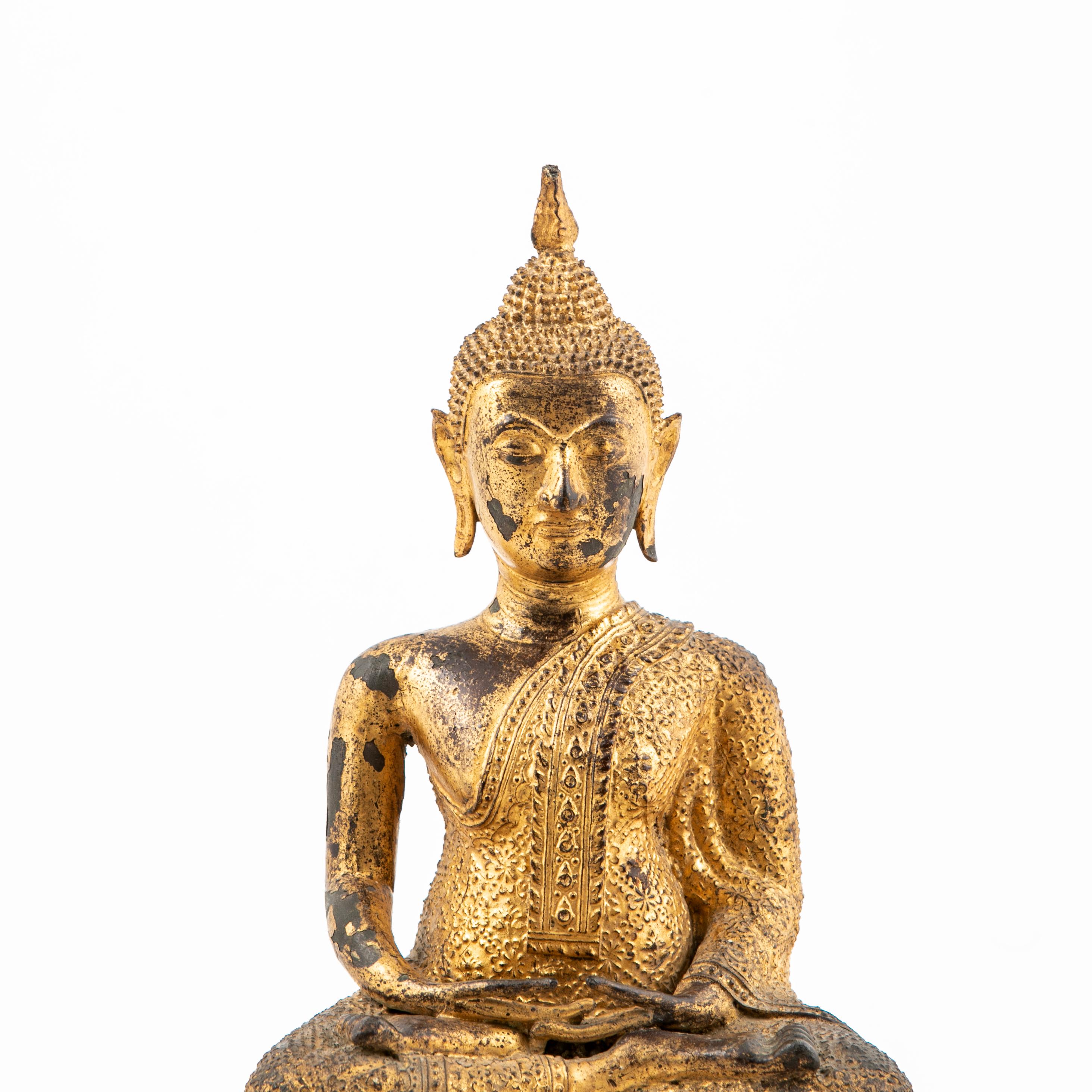 Thaïlandais Siam de Bouddha en bronze doré