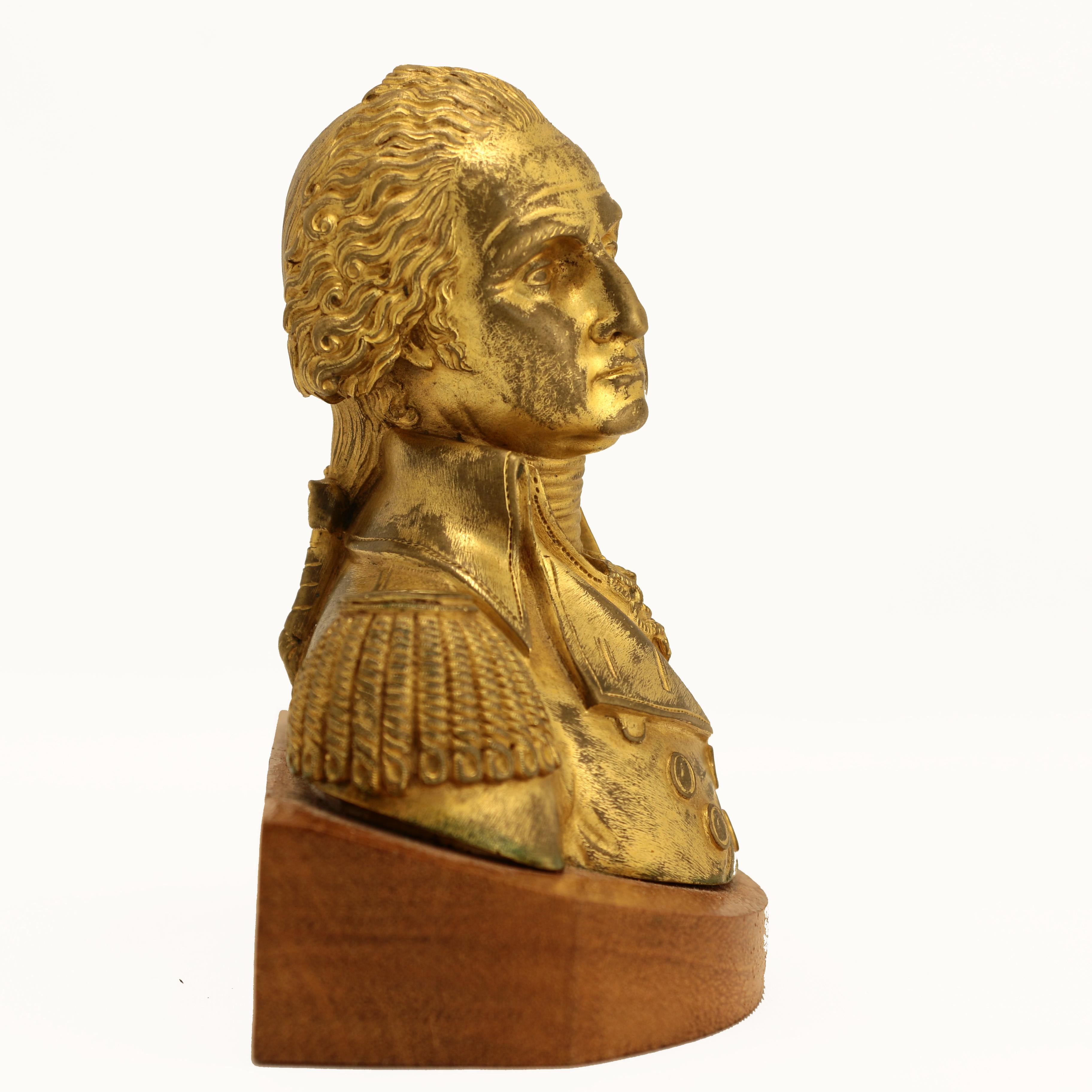 Vergoldete Bronzebüste von George Washington (Federal) im Angebot