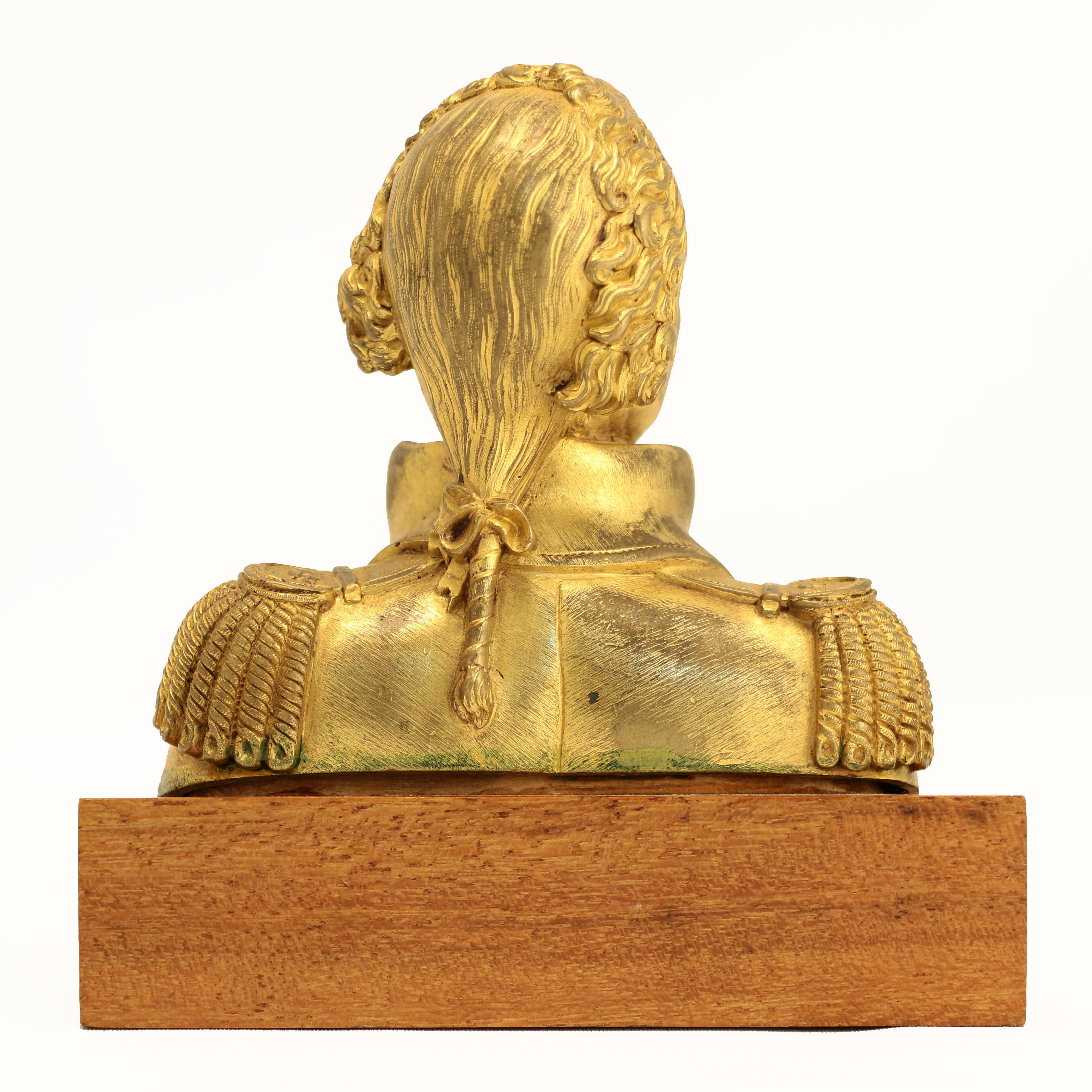 Cast Gilt Bronze Bust of George Washington For Sale