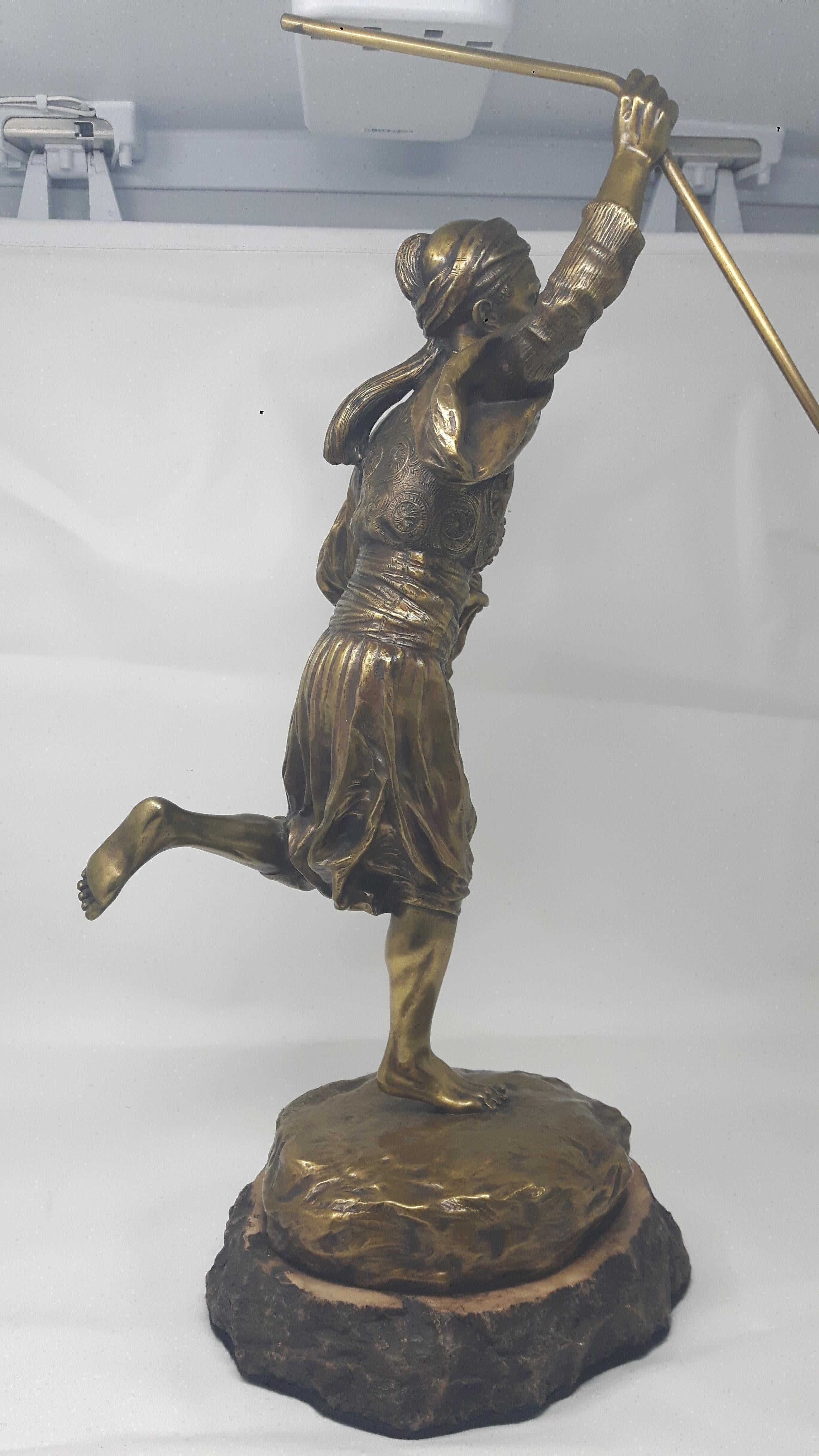 Austrian Gilt Bronze by the Vienese Sculptor T.Curts For Sale