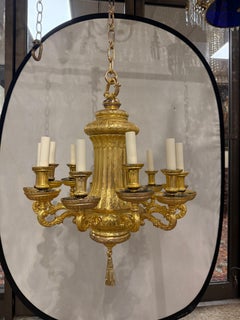 1900 Caldwell Gilt Bronze Caldwell Chandelier 12 Lights