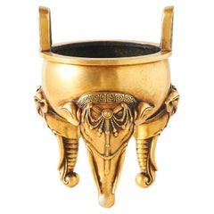 Gilt Bronze Censer with Elephant-Form Legs