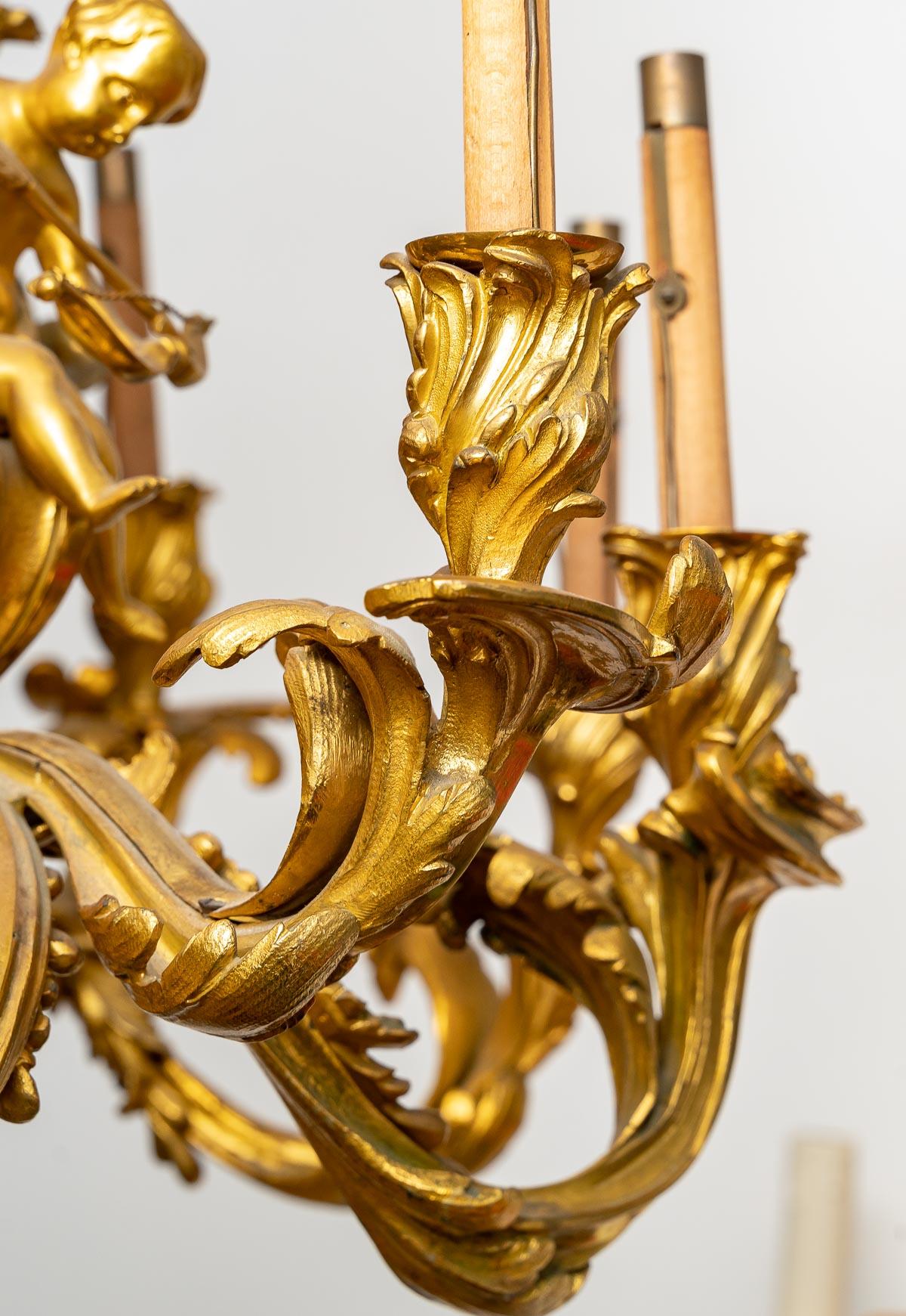 Gilt Bronze Chandelier, 19th Century 1