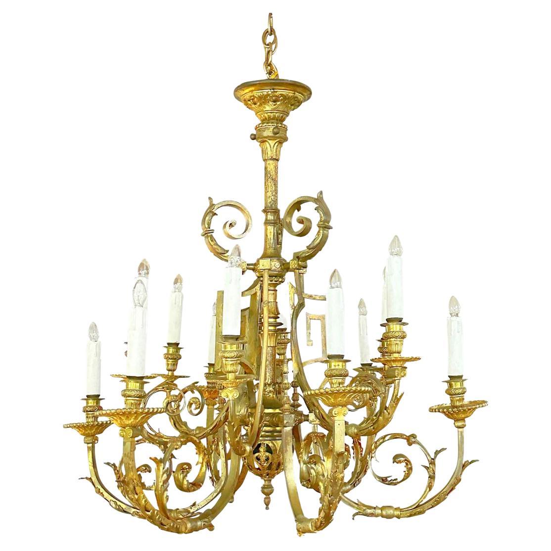 Gilt Bronze Chandelier, circa 1850