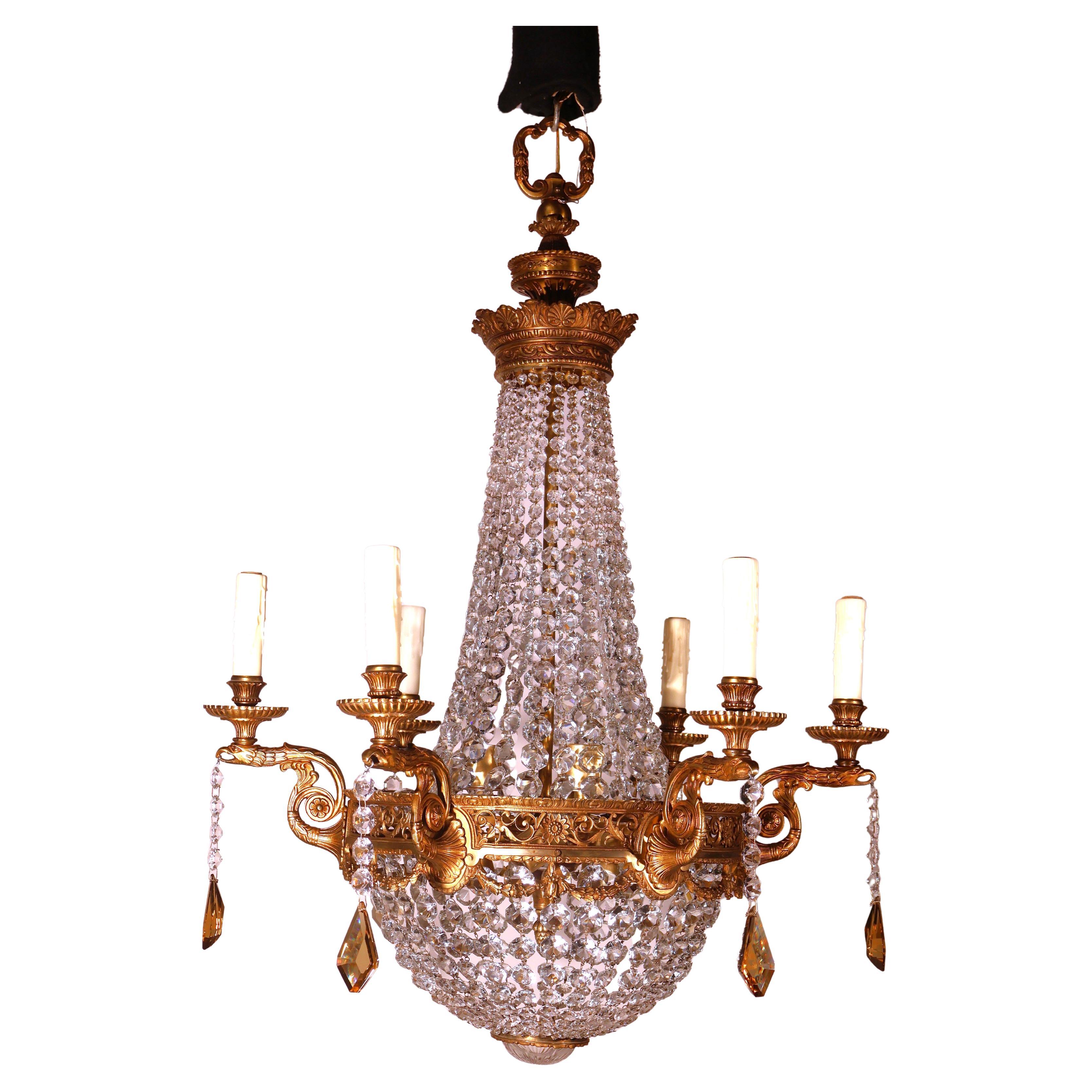 Bronze doré et lustre