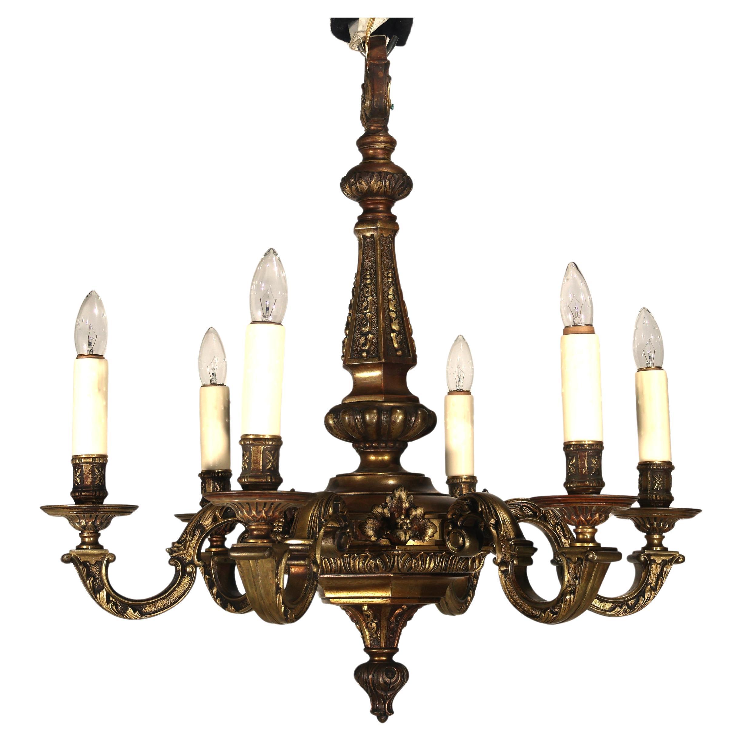 Gilt Bronze Chandelier in the Regency Taste