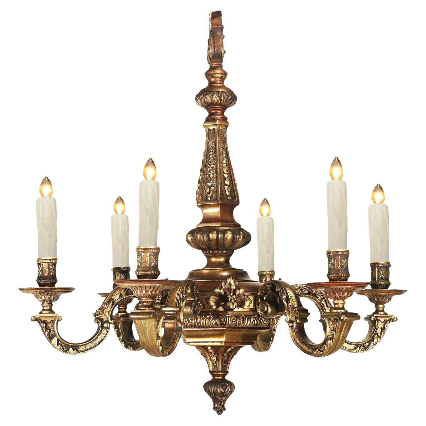 Gilt Bronze Chandelier in the Regency Taste