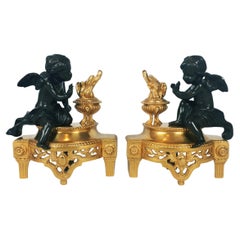 Gilt Bronze Cherub Chenet