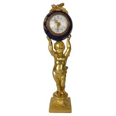 Gilt Bronze Cherub Table Clock 19th century