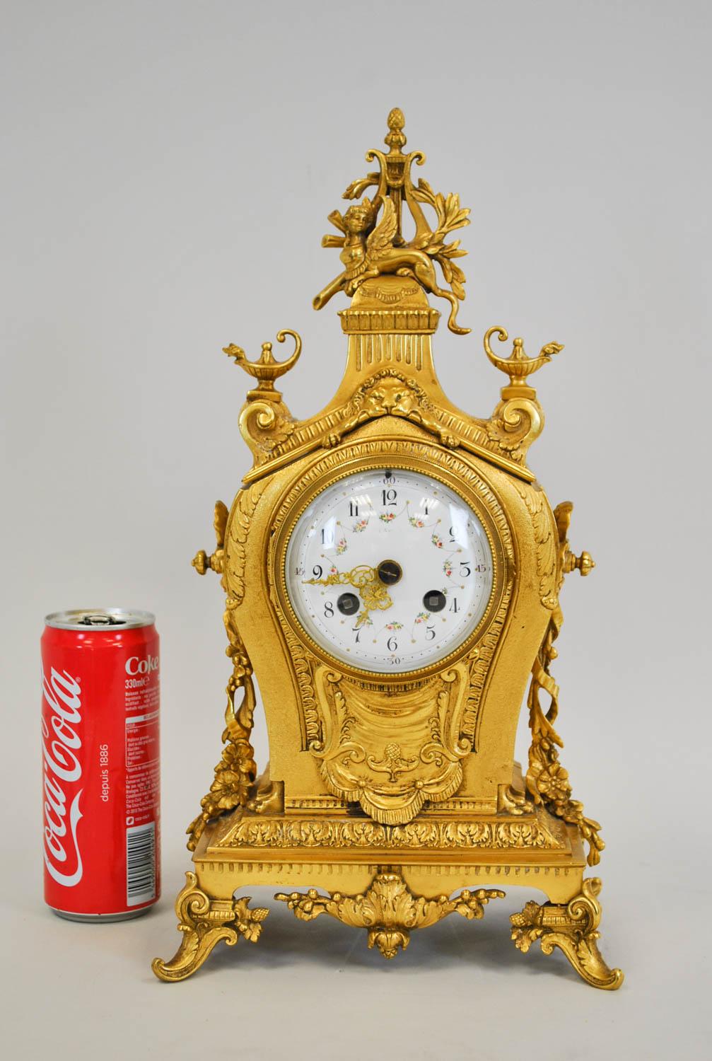 Reloj de Bronce Dorado, Siglo XIX en venta 12