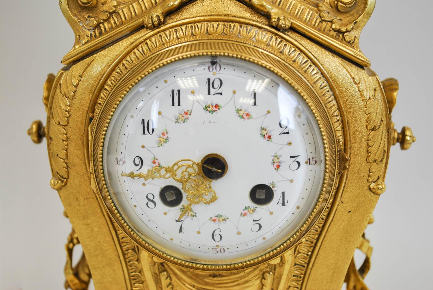 Reloj de Bronce Dorado, Siglo XIX Napoleón III en venta