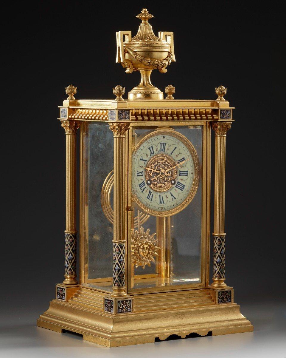 European Gilt Bronze Clock, 19th Century