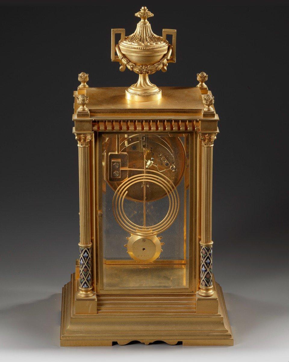 Gilt Bronze Clock, 19th Century In Good Condition In Saint-Ouen, FR