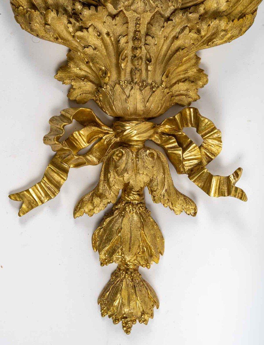 Gilt bronze clock, 19th century In Good Condition For Sale In Saint-Ouen, FR