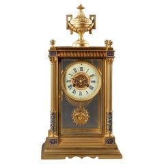 Horloge en bronze doré, 19e siècle