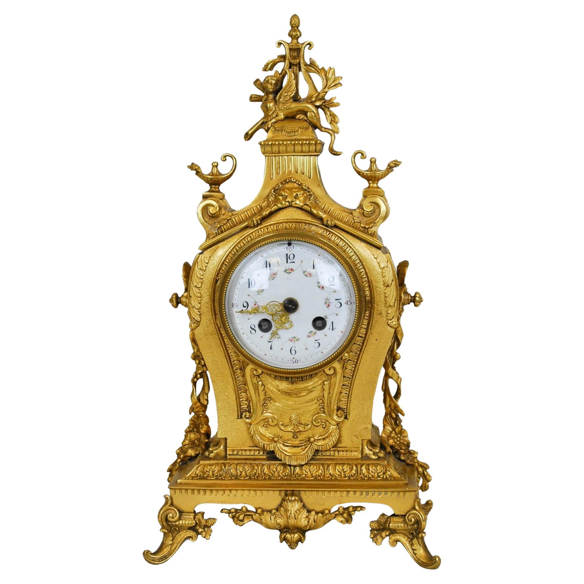 Reloj de Bronce Dorado, Siglo XIX