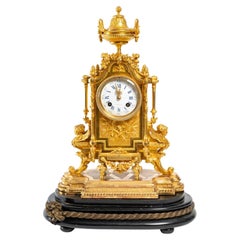 Gilt Bronze Clock, 19th Century, Napoleon III Period