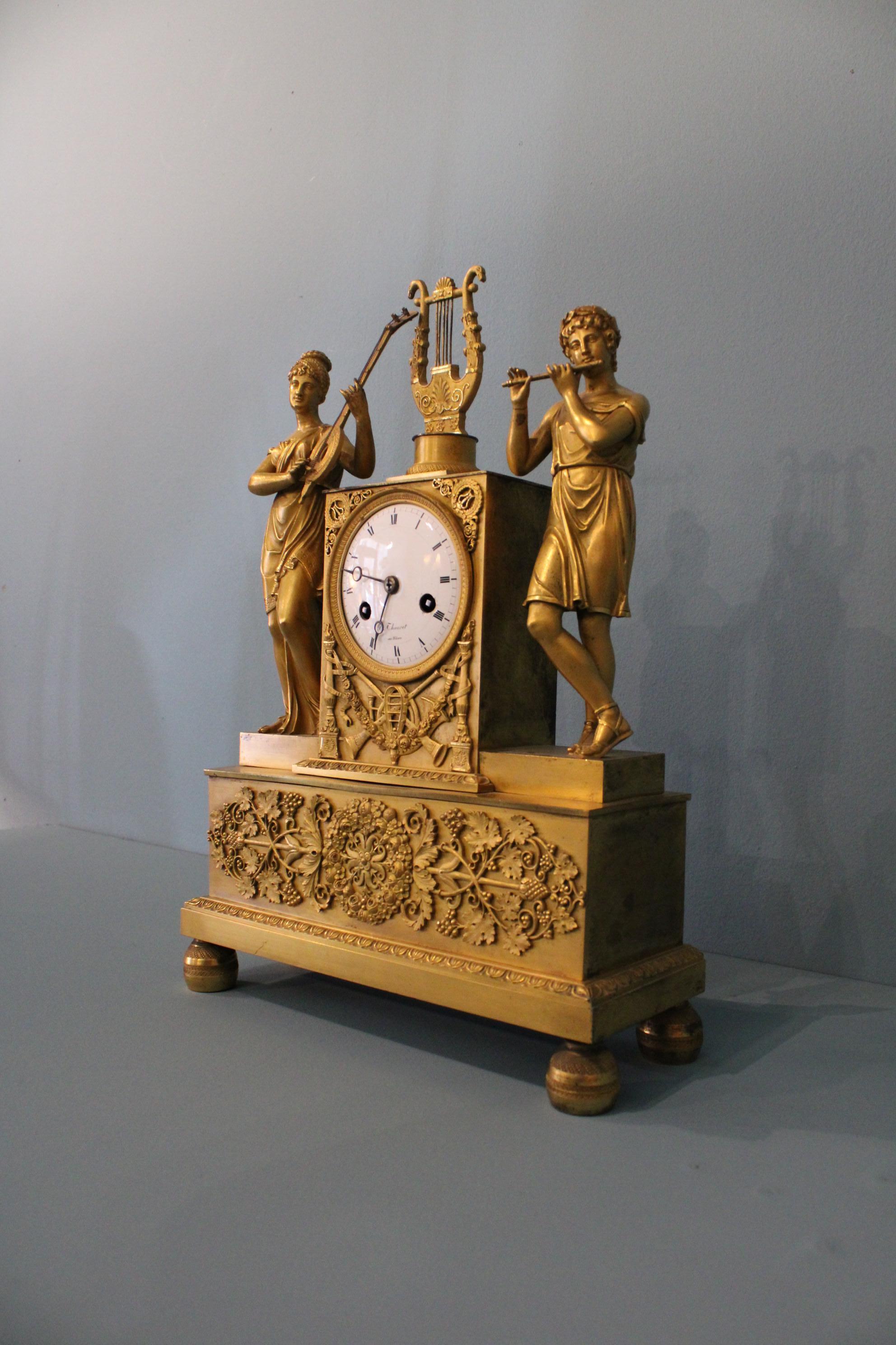 Gilt Bronze Clock For Sale 1