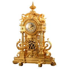 Gilt Bronze Clock, France, 19th Century