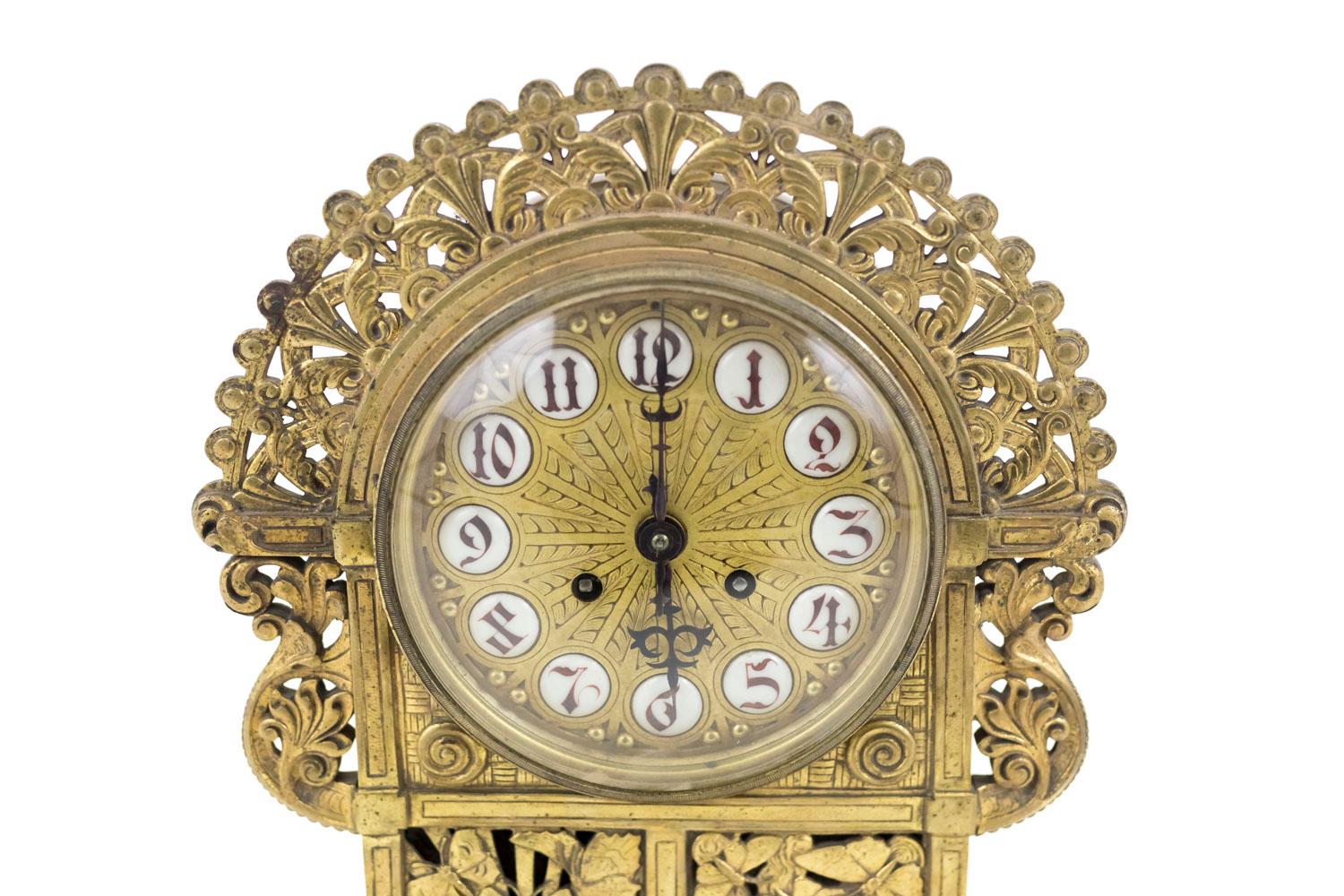 Gilt Bronze Clock of the Art Nouveau Period 1