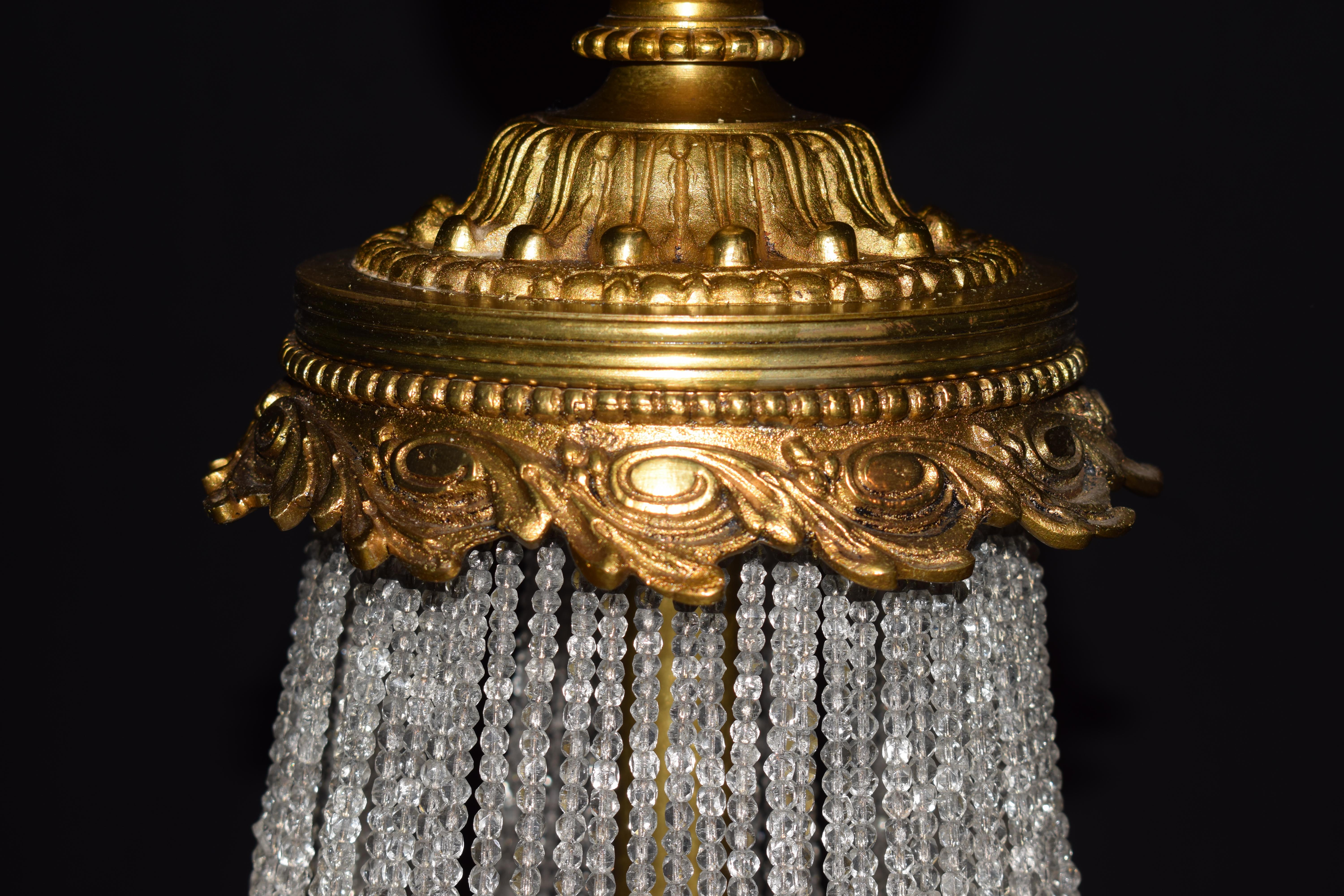 Vergoldeter Kronleuchter „Basket“ aus Bronze und Kristall im Angebot 2