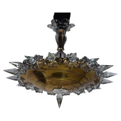 Gilt Bronze & Crystal Chandelier
