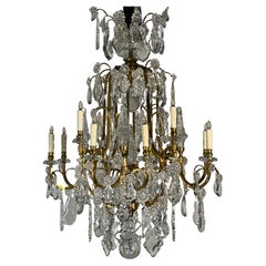 Gilt Bronze & Crystal Chandelier