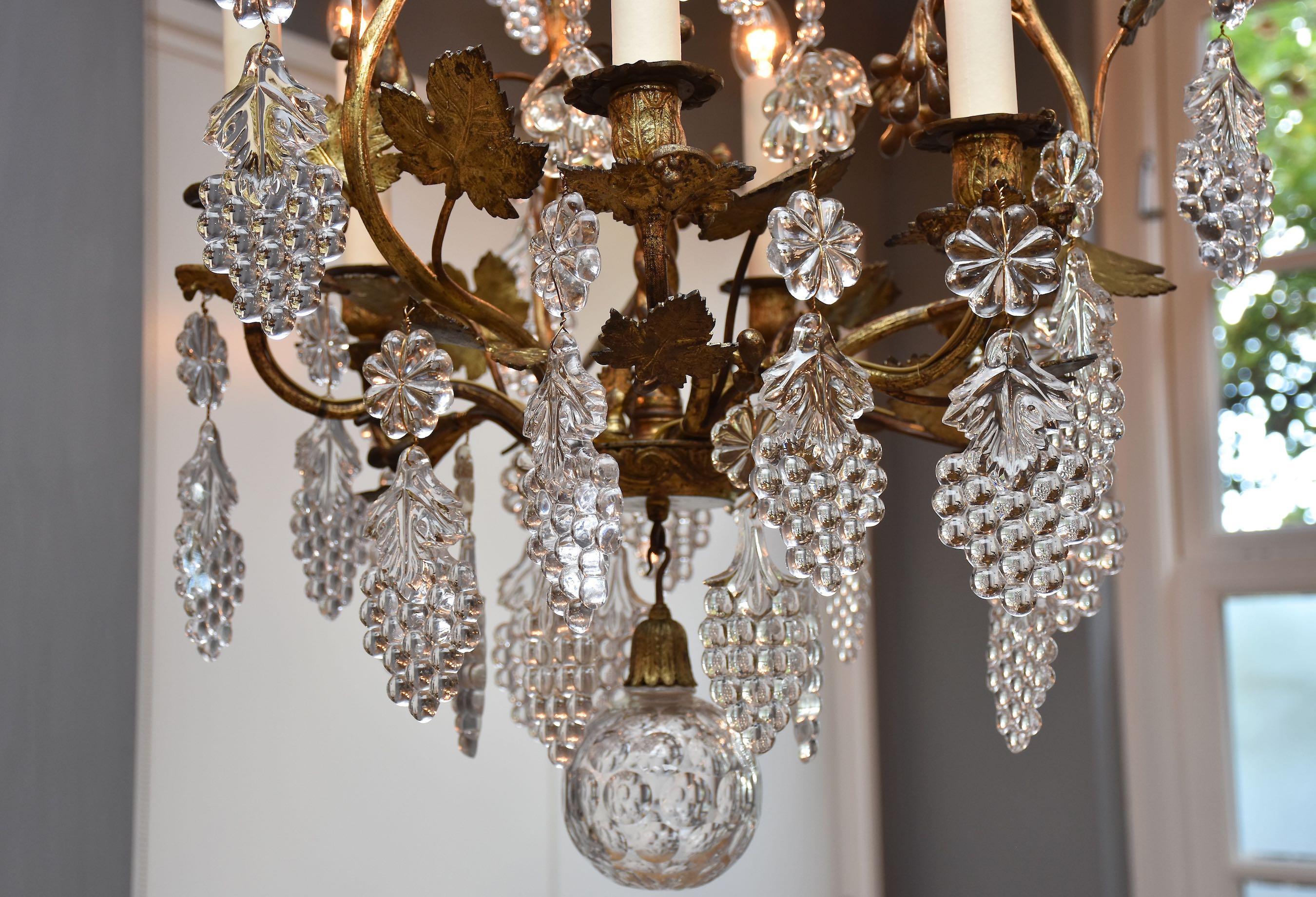 19th Century Gilt bronze crystal French chandelier  For Sale