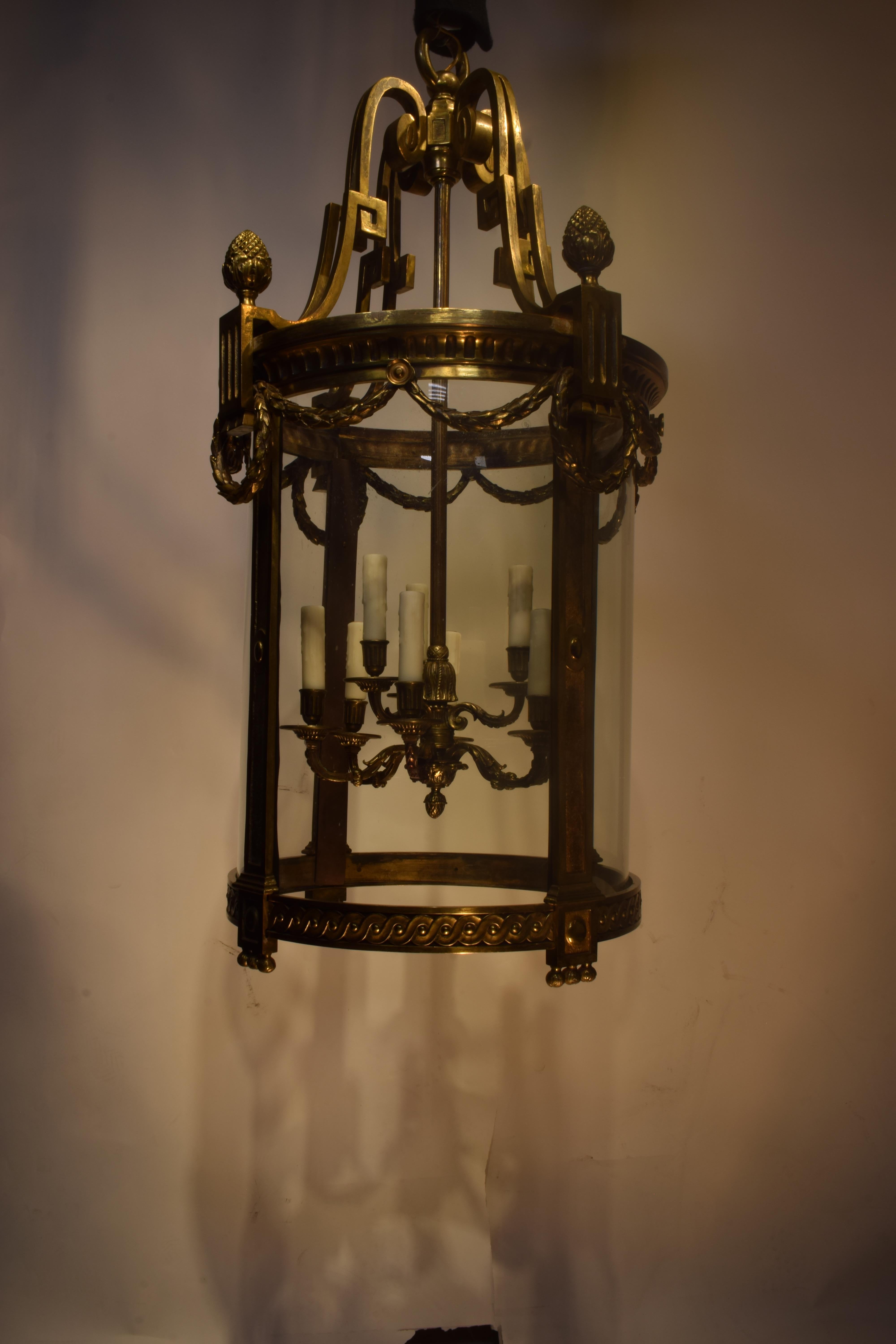 Gilt Bronze & Crystal Lantern.  For Sale 5