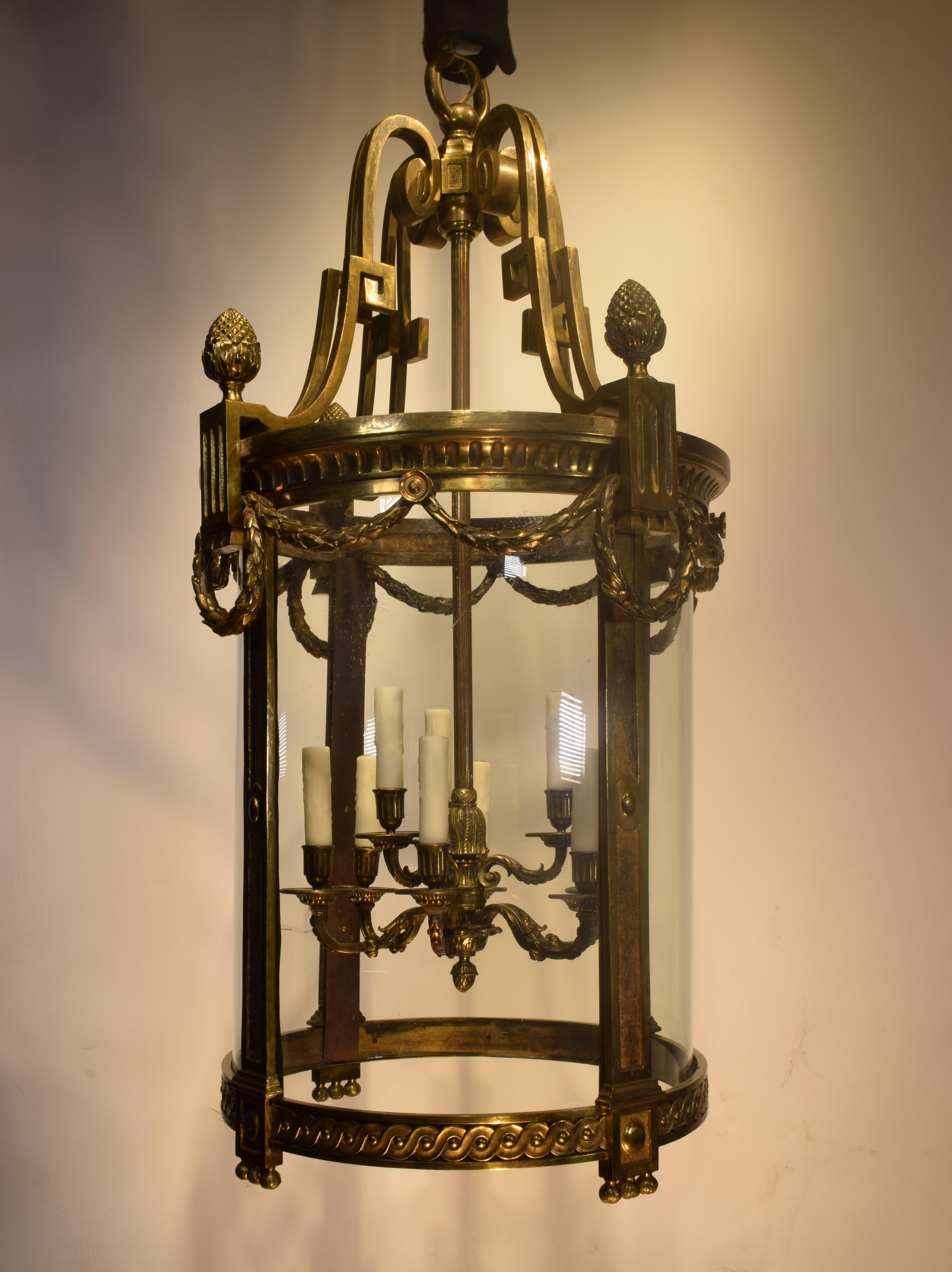 Gilt Bronze & Crystal Lantern.  For Sale 6