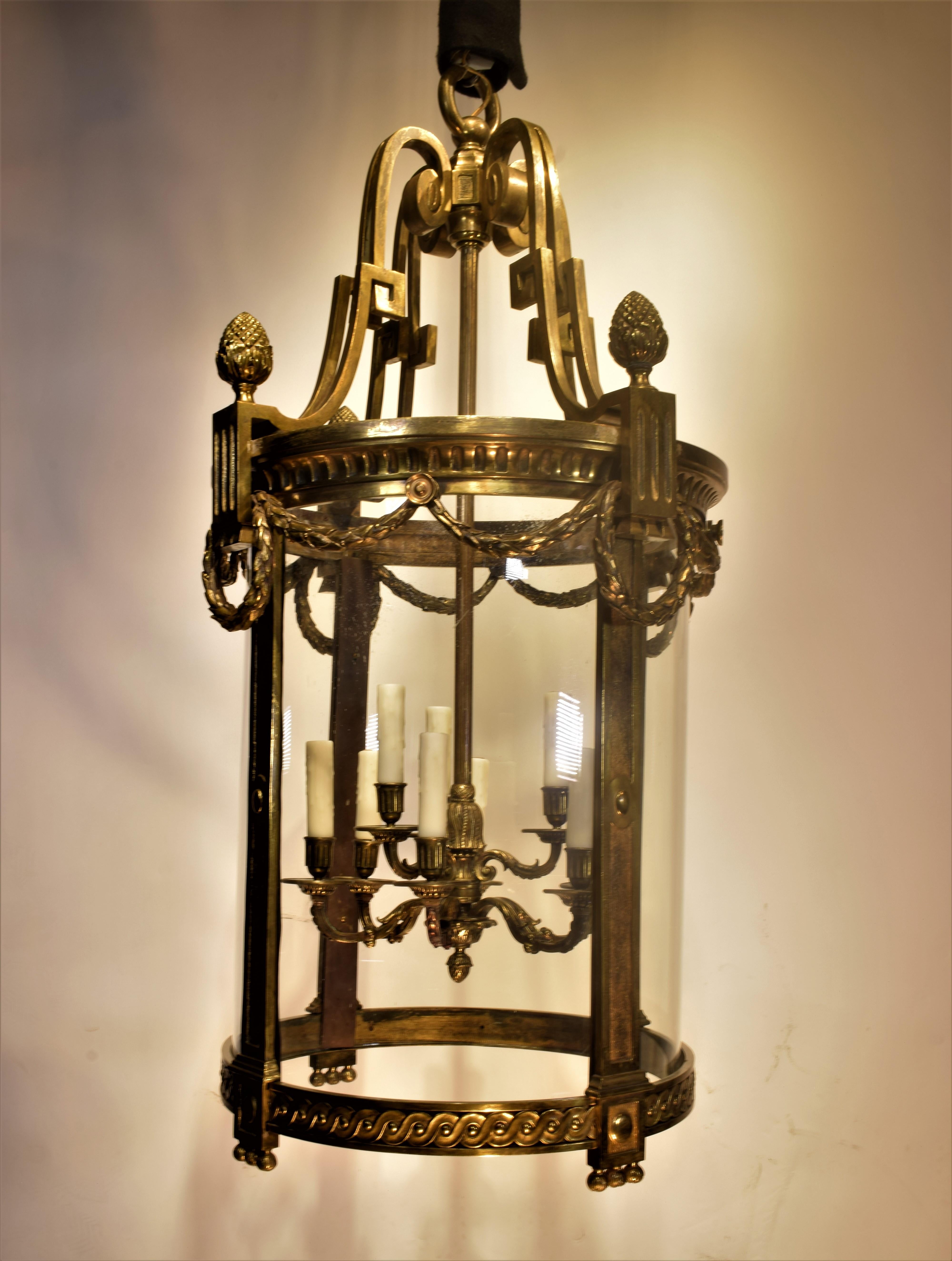 Gilt Bronze & Crystal Lantern.  For Sale 9