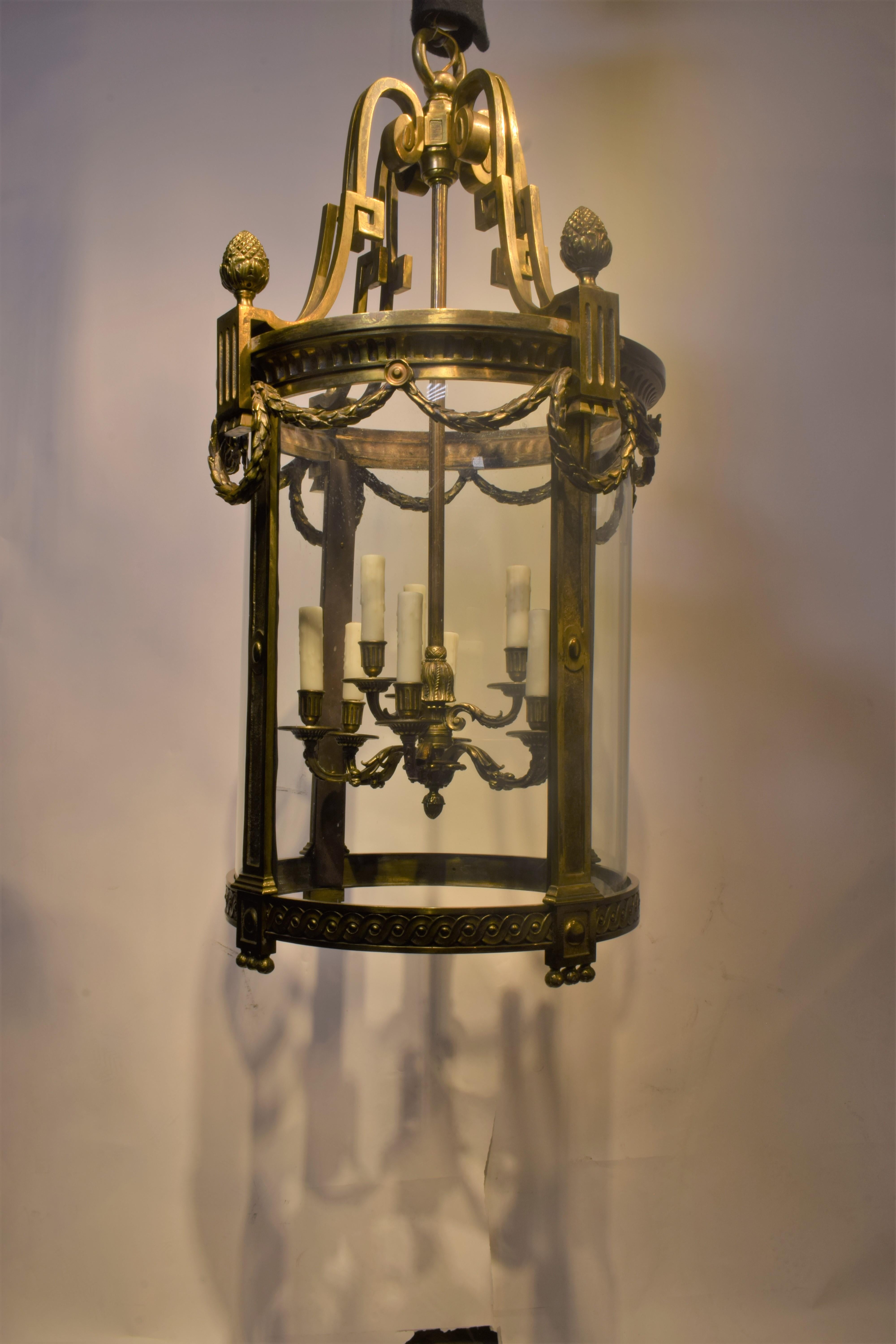 Gilt Bronze & Crystal Lantern.  For Sale 2