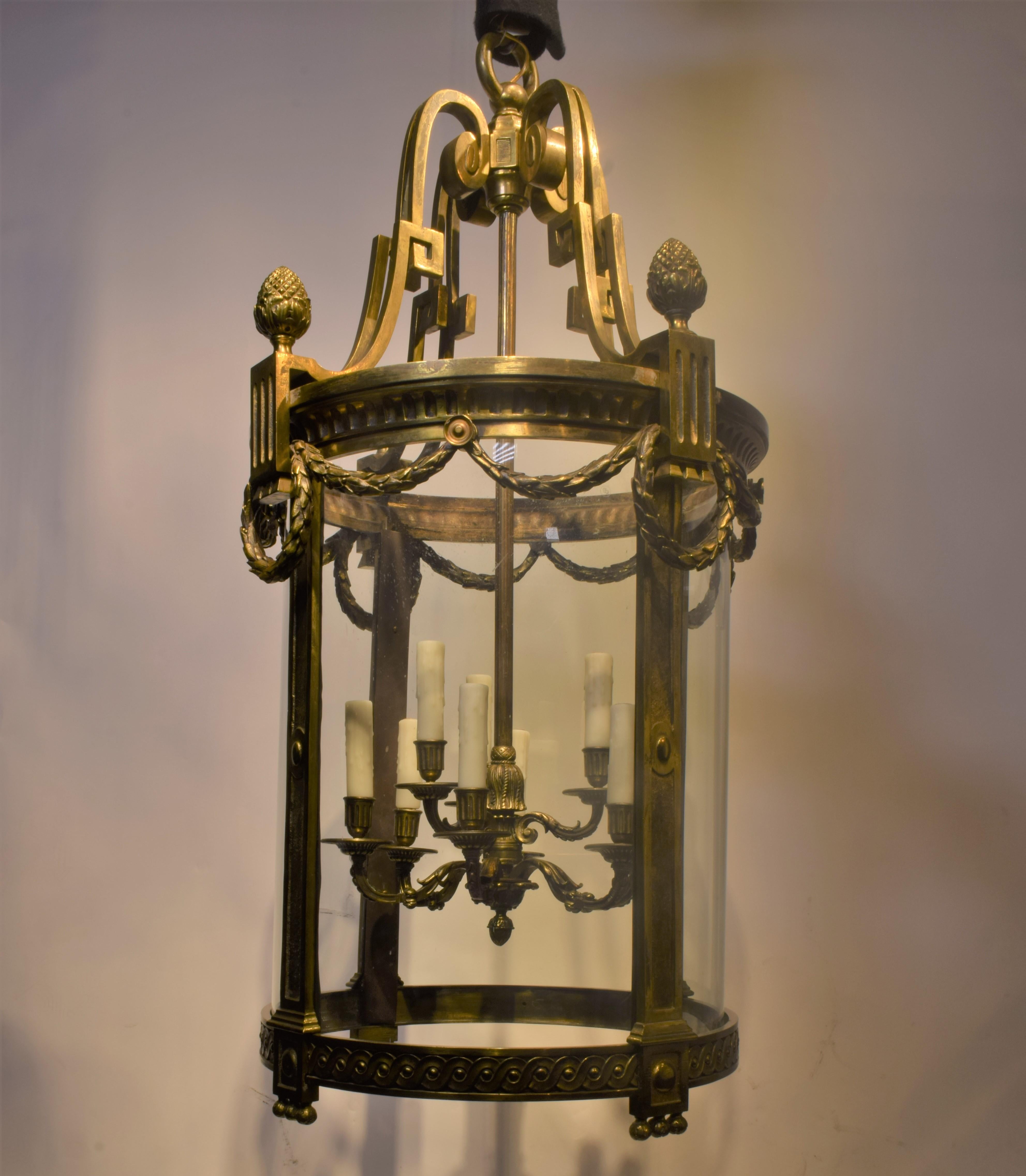 Gilt Bronze & Crystal Lantern.  For Sale 3