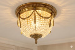 Gilt Bronze & Crystal Louis XVI style Pendant