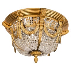 Gilt Bronze & Crystal Louis XVI style Pendant