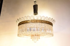 Gilt Bronze & Crystal Pendant