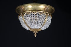 Gilt Bronze & Crystal Pendant