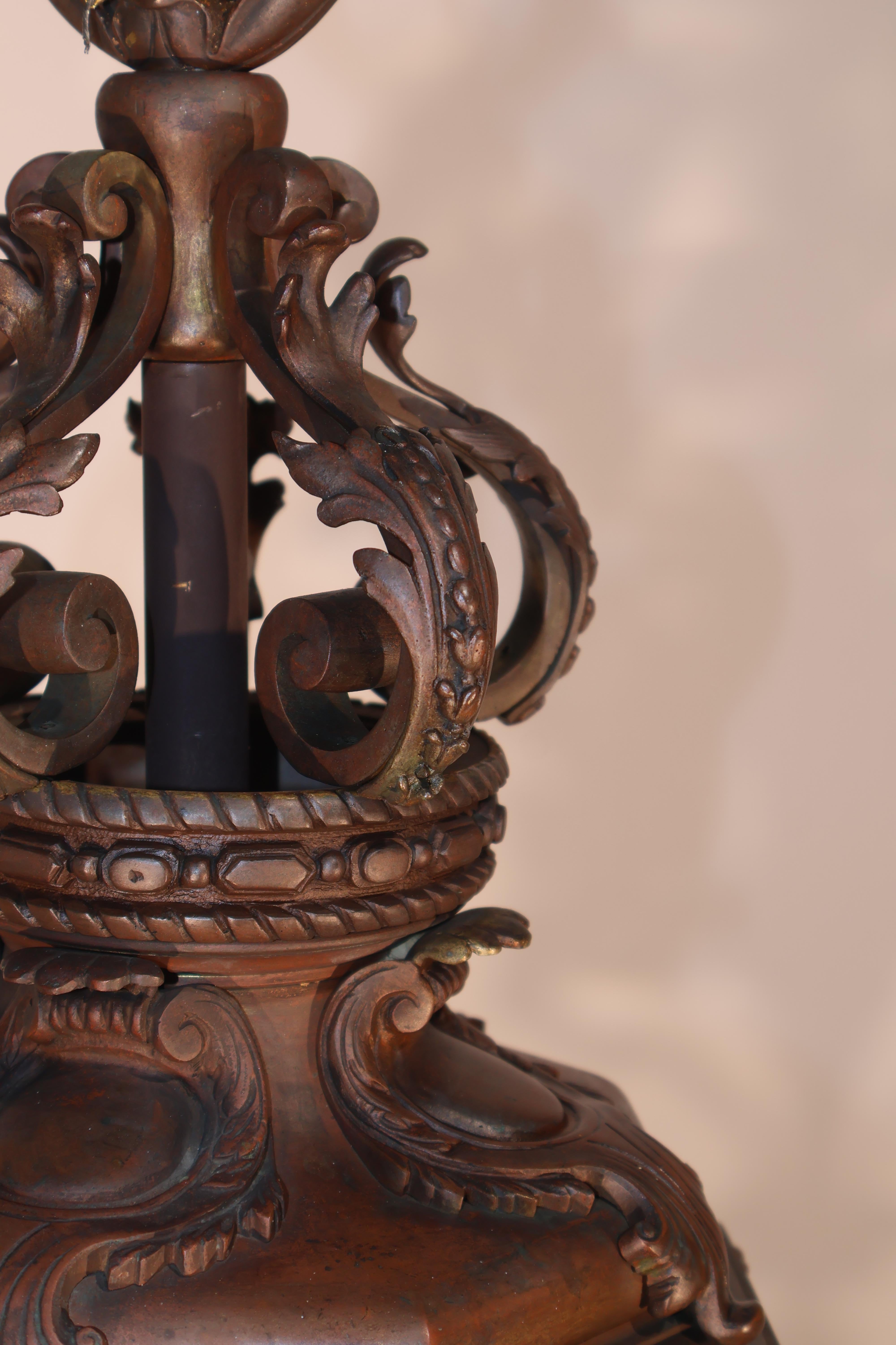 French Gilt Bronze & Crystal 