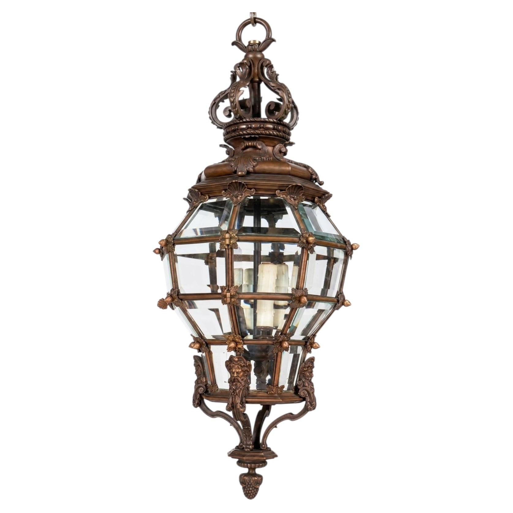 Gilt Bronze & Crystal "Versailles" Lantern