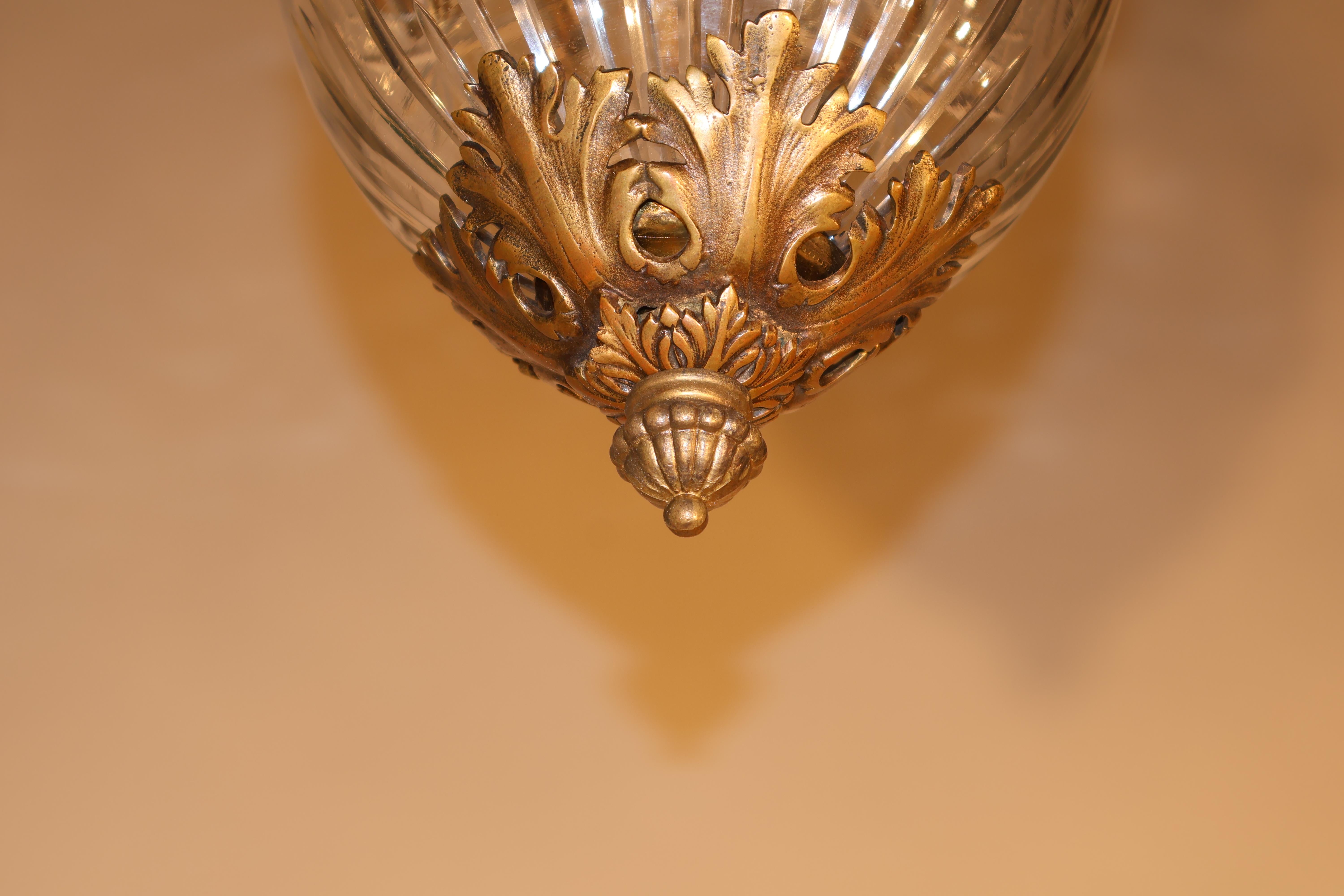 Gilt Bronze & Cut Crystal Globe For Sale 4