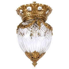 Gilt Bronze & Cut Crystal Globe