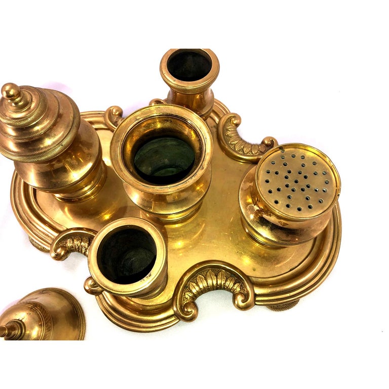 Gilt Bronze Desk Set For Sale at 1stDibs
