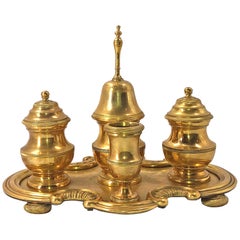 Antique Gilt Bronze Desk Set