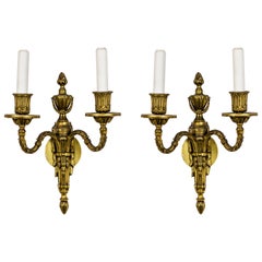 Gilt Bronze Empire Sconces, Pair